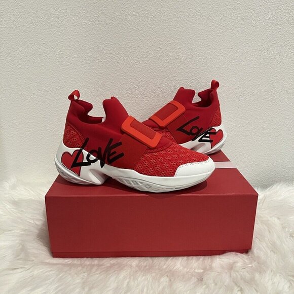 NIB Roger Vivier Viv Run Lovely Buckle Very Skate Technical Fabric Sneaker 39.5 - Picture 4 of 12